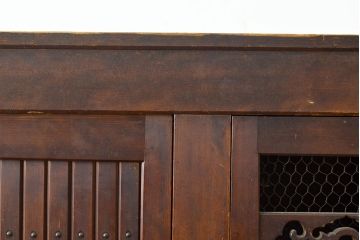 和製アンティーク　ケヤキ材・前面ヒノキ材　和の情緒たっぷりの空間づくりが叶う四尺水屋箪笥(重ね箪笥、食器棚、収納棚、キャビネット)(R-050644)