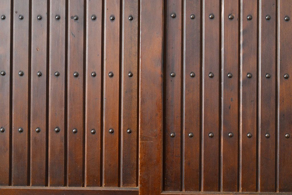 和製アンティーク　ケヤキ材・前面ヒノキ材　和の情緒たっぷりの空間づくりが叶う四尺水屋箪笥(重ね箪笥、食器棚、収納棚、キャビネット)(R-050644)