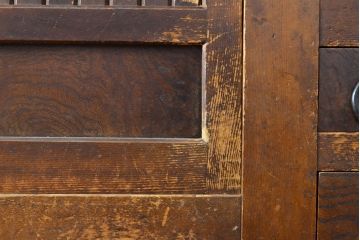 和製アンティーク　ケヤキ材・前面ヒノキ材　和の情緒たっぷりの空間づくりが叶う四尺水屋箪笥(重ね箪笥、食器棚、収納棚、キャビネット)(R-050644)