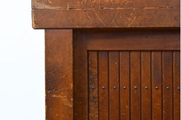 和製アンティーク　ケヤキ材・前面ヒノキ材　和の情緒たっぷりの空間づくりが叶う四尺水屋箪笥(重ね箪笥、食器棚、収納棚、キャビネット)(R-050644)