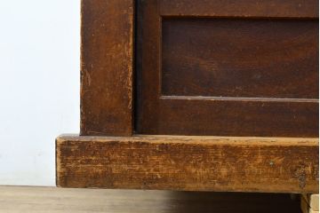 和製アンティーク　ケヤキ材・前面ヒノキ材　和の情緒たっぷりの空間づくりが叶う四尺水屋箪笥(重ね箪笥、食器棚、収納棚、キャビネット)(R-050644)