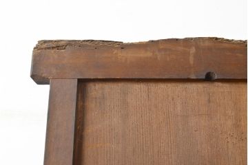 和製アンティーク　ケヤキ材・前面ヒノキ材　和の情緒たっぷりの空間づくりが叶う四尺水屋箪笥(重ね箪笥、食器棚、収納棚、キャビネット)(R-050644)