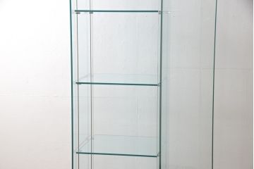 中古　美品　イタリア製　高級品!　スタイリッシュなデザインがお洒落なショーケース(ガラスケース、飾り棚、陳列棚)(R-050653)