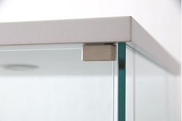 中古　美品　イタリア製　高級品!　スタイリッシュなデザインがお洒落なショーケース(ガラスケース、飾り棚、陳列棚)(R-050653)