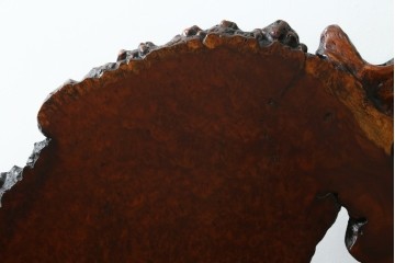 中古　花梨(カリン)材鳥眼杢　空間のアクセントになる迫力のある衝立　定価約38万円　(R-050661)