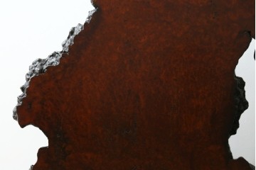 中古　花梨(カリン)材鳥眼杢　空間のアクセントになる迫力のある衝立　定価約38万円　(R-050661)