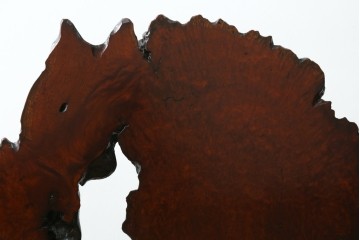 中古　花梨(カリン)材鳥眼杢　空間のアクセントになる迫力のある衝立　定価約38万円　(R-050661)
