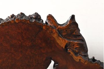 中古　花梨(カリン)材鳥眼杢　空間のアクセントになる迫力のある衝立(つい立て、パーテーション)(定価約38万円)(R-050661)