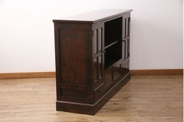 中古　民芸家具　落ち着きのある空間づくりに活躍する蝦夷民芸のサイドボード(収納棚、戸棚、キャビネット)(R-050665)