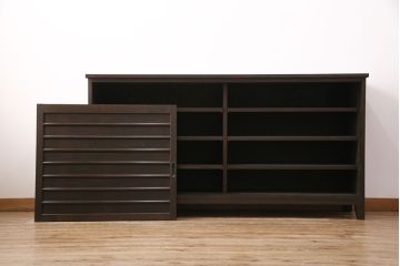 当店オリジナル　古建具リメイク　明治大正期の古い建具を使った和モダン空間におすすめのサイドボード(収納棚、戸棚、キャビネット)(R-050667)