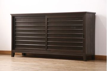 当店オリジナル　古建具リメイク　明治大正期の古い建具を使った和モダン空間におすすめのサイドボード(収納棚、戸棚、キャビネット)(R-050667)