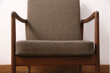 ヴィンテージ家具　北欧　デンマーク　FRANCE&SON(フランス&サン)　ole wanscher(オーレ・ヴァンシャー)　希少なロッキングチェア(アームチェア、アームソファ、ビンテージ)(R-050669)
