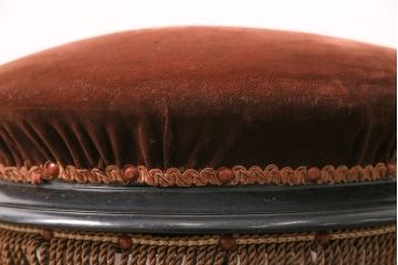 和製アンティーク　くすんだ色味がレトロな雰囲気を醸し出すピアノスツール(イス、回転チェア)(R-050670)