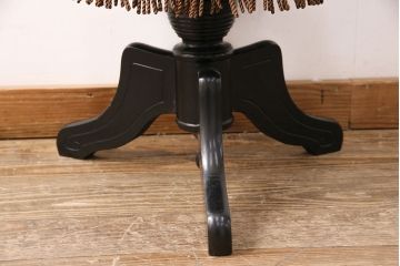 和製アンティーク　くすんだ色味がレトロな雰囲気を醸し出すピアノスツール(イス、回転チェア)(R-050670)