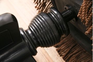 和製アンティーク　くすんだ色味がレトロな雰囲気を醸し出すピアノスツール(イス、回転チェア)(R-050670)