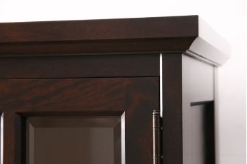 中古　北海道民芸家具　HM165K　高級感漂う上品な佇まいの食器棚(カップボード、キャビネット)(定価約43万円)(R-050679)