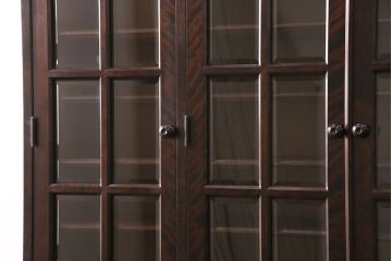 中古　北海道民芸家具　HM165K　高級感漂う上品な佇まいの食器棚(カップボード、キャビネット)(定価約43万円)(R-050679)