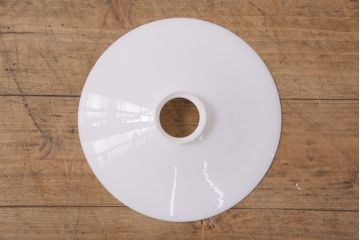 アンティーク照明　古き良き時代の味を感じる平笠シェードのペンダントライト(吊り下げ照明、天井照明、シェード、電笠)(R-050698)