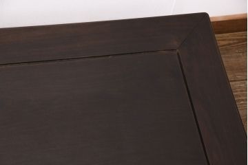 和製ヴィンテージ　指物家具　総紫檀(シタン)無垢材　上手物!雷文様がアクセントになった高級感漂う座卓(ローテーブル、ビンテージ)(R-050709)