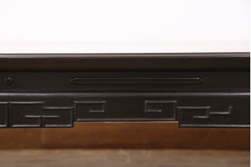 和製ヴィンテージ　指物家具　総紫檀(シタン)無垢材　上手物!雷文様がアクセントになった高級感漂う座卓(ローテーブル、ビンテージ)(R-050709)