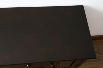 中古　リメイク家具　北海道民芸家具　上質な作りが魅力のサイドキャビネット(リビングボード、引き出し、チェスト、テレビ台)(R-050711)