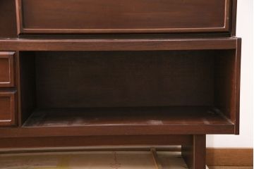 ジャパンヴィンテージ　チーク材　北欧家具のようなスタイリッシュさが魅力的なサイドボード(収納棚、戸棚、キャビネット、ビンテージ)(R-050712)