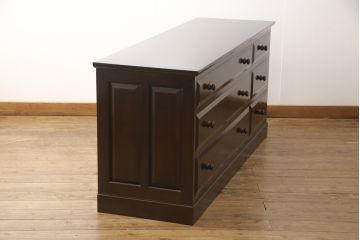 中古　美品　松本民芸家具　E-33型　落ち着きのある色味が素敵なローチェスト(ローボード、引き出し、テレビボード)(R-050713)