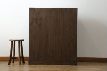 和製アンティーク　黒柿材の独特な杢目が目を引く茶箪笥(収納棚、戸棚、キャビネット)(R-050716)