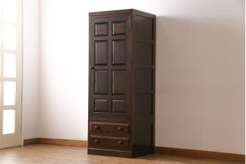 中古　松本民芸家具　DII-12型　スリムで取り入れやすいワードローブ(洋服タンス、収納棚)(定価約36万円)(R-050717)