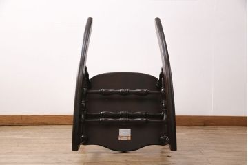 中古　美品　松本民芸家具　落ち着きのあるくつろぎの時間を過ごせるロッキングチェア(アームチェア、板座チェア、揺り椅子)(定価約23万円)(R-050725)
