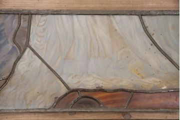 和製アンティーク　国産　ヨーロッパの絵画のような絵柄が魅力的なステンドグラス3枚セット(明り取り、窓)(R-050737)