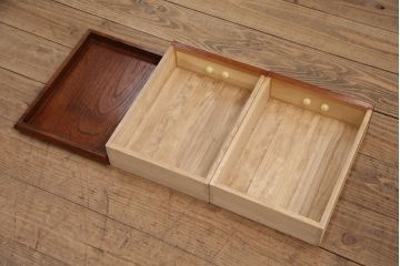 中古　美品　国産工芸家具　上質な和の空間づくりにおすすめの小引き出し(小物収納、卓上収納)(定価約8万円)(R-050739)