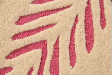 未使用展示品　ligne roset(リーン・ロゼ)　JUNGLE　ハンドメイド　カラフルなヤシの木と葉をモチーフとしたデザインがお洒落なウール製ラグマット(リーンロゼ、絨毯、カーペット)(定価約32万円)(R-050749)