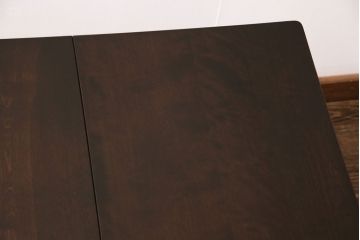 中古　北海道民芸家具　#430　洗練されたデザインのバタフライ卓(ダイニングテーブル、エクステンションテーブル)(定価約20万円)(R-050755)