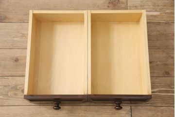 中古　北海道民芸家具　HM135　クラシカルな雰囲気が魅力!落ち着きのある空間づくりにおすすめのサイドボード(キャビネット、収納棚、リビングボード)(R-050756)