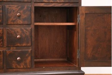 中古　松本民芸家具　洗練された佇まいのC型食器棚(飾り棚、収納棚、キャビネット、カップボード)(定価約77万円)(R-050759)