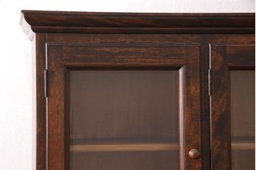 中古　松本民芸家具　洗練された佇まいのC型食器棚(飾り棚、収納棚、キャビネット、カップボード)(定価約77万円)(R-050759)