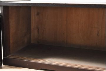 和製アンティーク　三方栗材　味わいたっぷり!時を経た風合いがそのまま感じられる置き床(ローボード、テレビ台、飾り棚)(R-050769)
