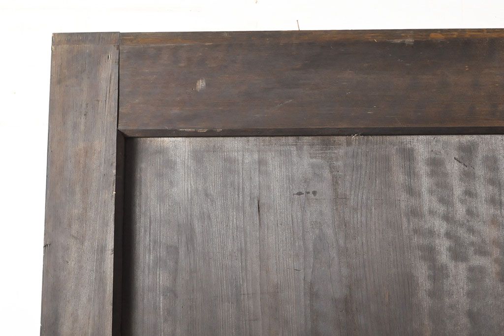 和製アンティーク　ヒノキ材　亀をモチーフにした金具が立派!雰囲気作りにおすすめの蔵戸(建具、引き戸、玄関戸)(R-050772)