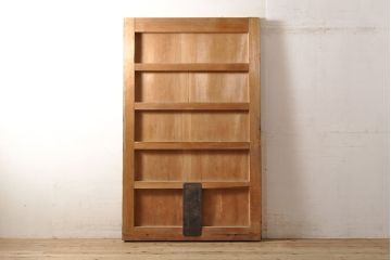 和製アンティーク　ヒノキ材　亀をモチーフにした金具が立派!雰囲気作りにおすすめの蔵戸(建具、引き戸、玄関戸)(R-050772)