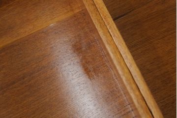 新品　未使用　在庫品　民芸家具　特大サイズ!　ニレ無垢材　和の空間作りに活躍する重ね9尺水屋箪笥(九尺水屋、サイドボード、和箪笥、収納棚)(R-050778)