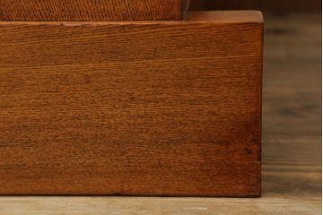 新品　未使用　在庫品　民芸家具　特大サイズ!　ニレ無垢材　和の空間作りに活躍する重ね9尺水屋箪笥(九尺水屋、サイドボード、和箪笥、収納棚)(R-050778)