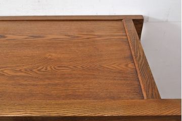 新品　未使用　在庫品　民芸家具　特大サイズ!　ニレ無垢材　和の空間作りに活躍する9尺水屋箪笥・上(九尺水屋、サイドボード、和箪笥、収納棚)(R-050779)