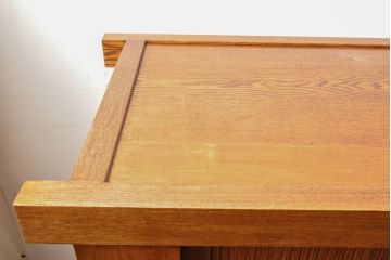 新品　未使用　在庫品　民芸家具　特大サイズ!　ニレ無垢材　和の空間作りに活躍する9尺水屋箪笥・下(九尺水屋、サイドボード、和箪笥、収納棚)(R-050780)