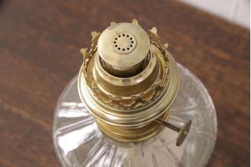 和製アンティーク　デッドストック品　巻芯14番　レトロな佇まいがお洒落な空間づくりに活躍するオイルランプ(灯油ランプ、卓上ランプ)(R-050800)