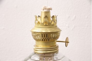 和製アンティーク　デッドストック品　巻芯10番　レトロな佇まいがお洒落な空間づくりに活躍するオイルランプ(灯油ランプ、卓上ランプ)(R-050801)