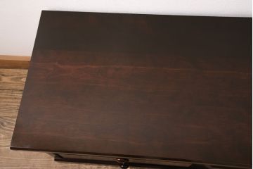 中古　北海道民芸家具　シックで落ち着いた空間づくりに活躍するローチェスト(ローボード)(R-050802)