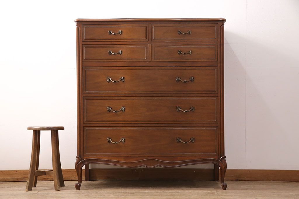 中古　DREXEL HERITAGE(ドレクセルヘリテイジ)　Touraine(ツーレイン)　マホガニー材　気品ある佇まいが魅力的なチェスト(引き出し)(R-050803)