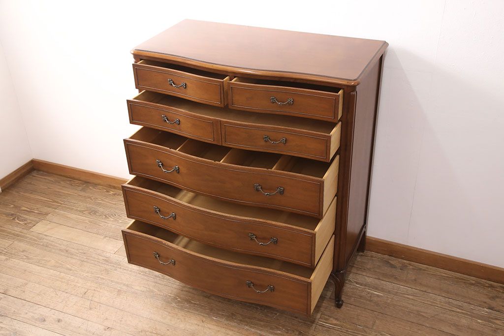 中古　DREXEL HERITAGE(ドレクセルヘリテイジ)　Touraine(ツーレイン)　マホガニー材　気品ある佇まいが魅力的なチェスト(引き出し)(R-050803)