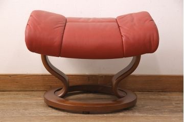 中古　EKORNES(エコーネス)　本革　オットマン付き　ストレスレス レノ クラシック(M)(アームチェア、リクライニングチェア、椅子)(定価約37万9千円)(R-050810)
